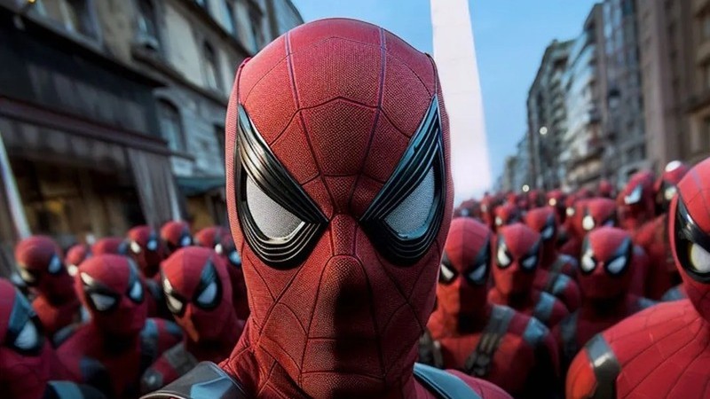 El Spiderverse argento en el Obelisco