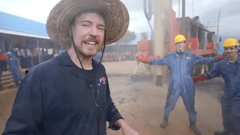 MrBeast construy 100 pozos de agua en frica