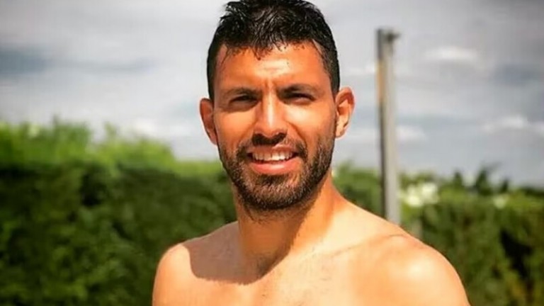 El Kun Agüero desmintió haber sufrido un accidente
