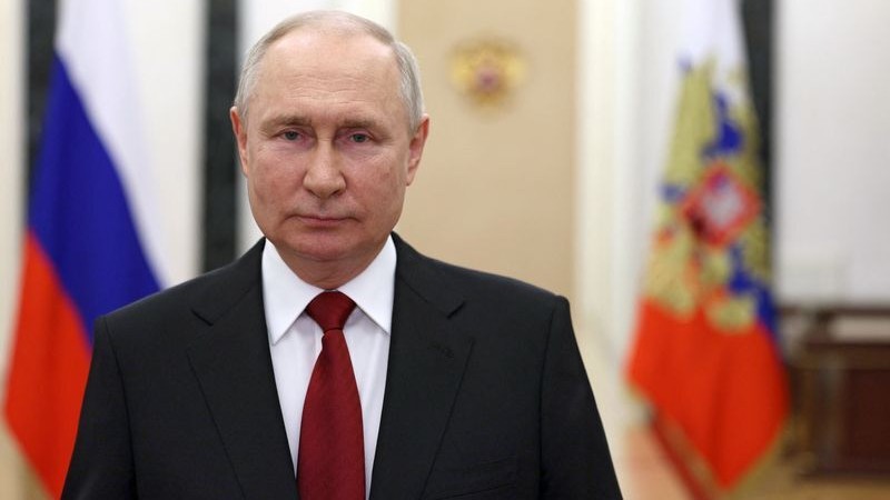 El presidente ruso, Vladmir Putin, pronuncia un discurso en video con motivo del Da de la Juventud en Mosc, Rusia, en esta imagen publicada el 24 de junio de 2023. Sputnik/Gavriil Grigorov/Kremlin va REUTERS
