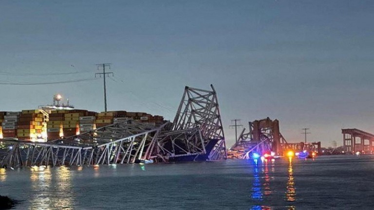 Impactante: se derrumbó el Puente Baltimore