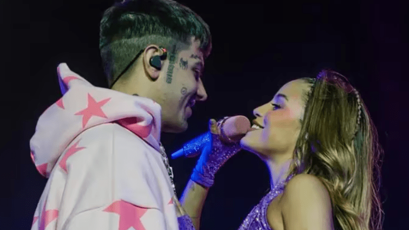 Emilia Mernes brill en su primer Movistar Arena con Duki
