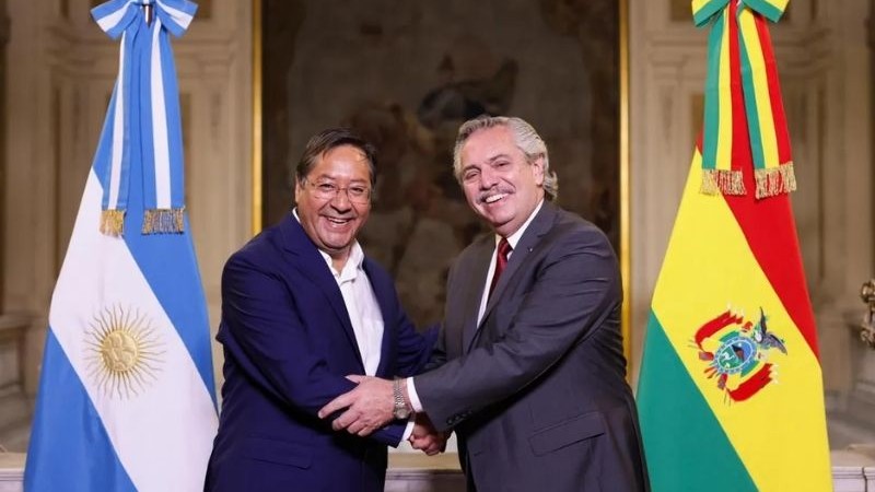 Alberto recibi a Luis Arce con el gas en la mira