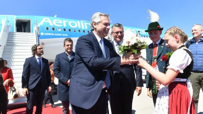 Alberto Fernández ya está en Alemania para participar del G7