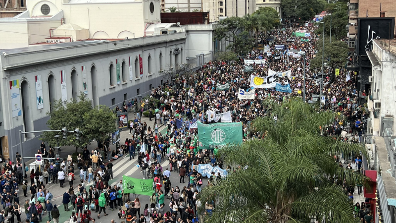 Multitudinaria marcha universitaria en Crdoba