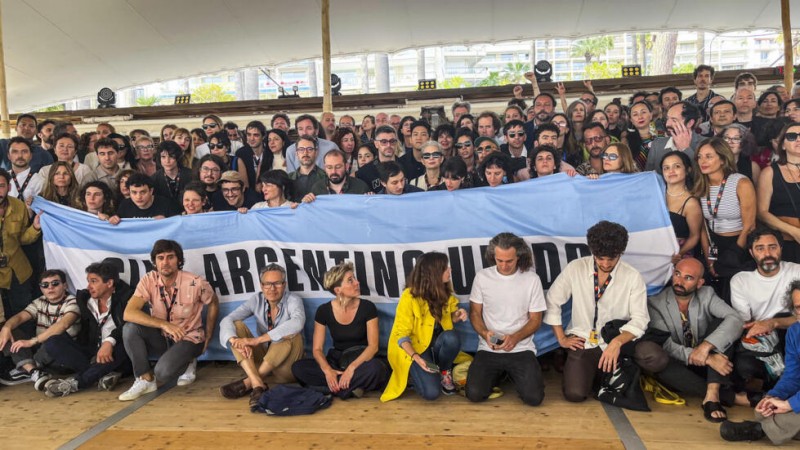 Protesta argentina en Cannes