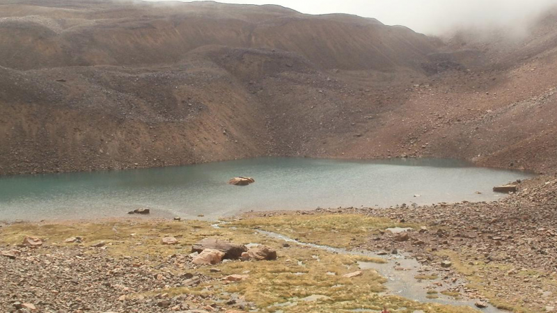 A menos de una hora de Mendoza, visit esta laguna con agua proveniente de deshielo