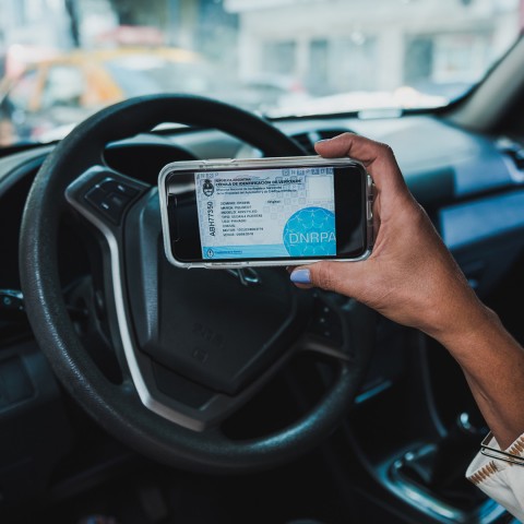 Registro Automotor en la pantalla