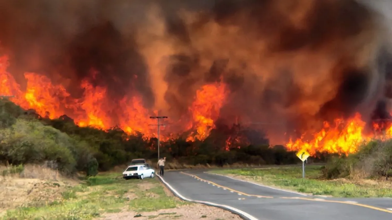 El incendio del durazno fue contenido