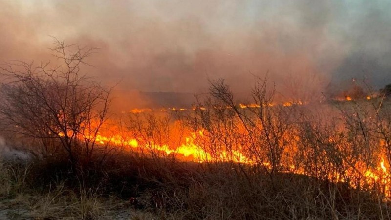 Continuan los incendios en la autopista Crdoba - Carlos Paz