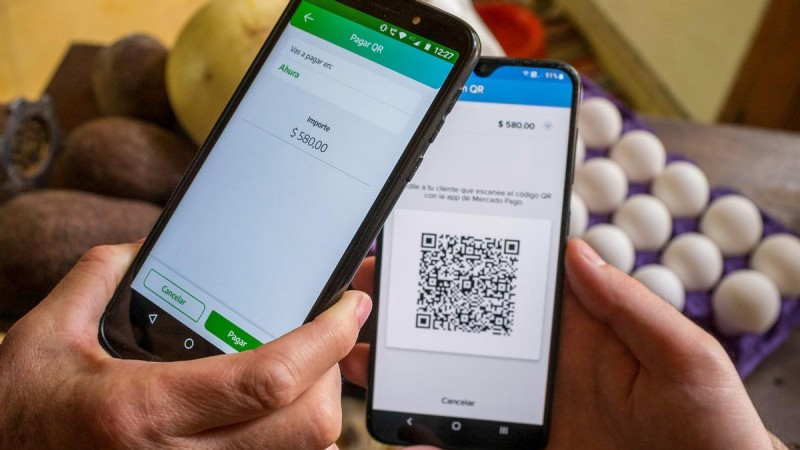 Mercado Pago atac y par el pago con QR