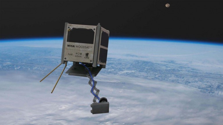 Un satélite de madera