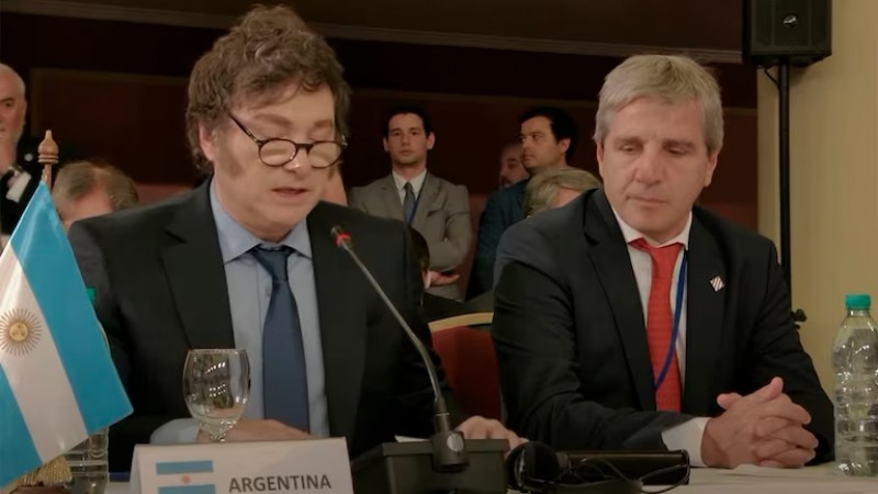 Milei di un fuerte discurso en contra del Mercosur