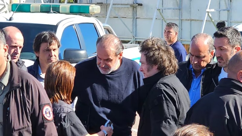 Milei visita Bahía Blanca tras la catástrofe
