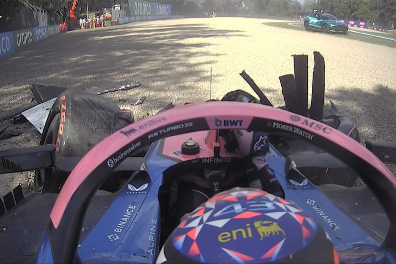Franco Colapinto chocó y quedó afuera de la Qualy
