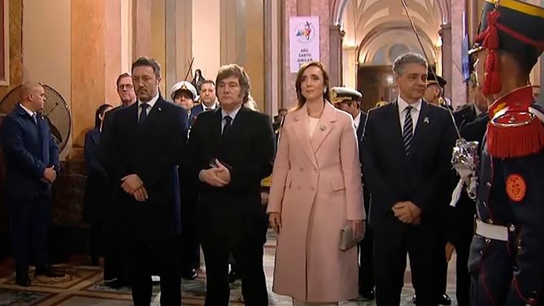 Tedeum del 25 de Mayo: Milei marcó distancia y no saludó a Villarruel ni a Jorge Macri