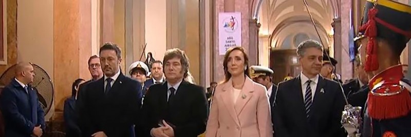 Tedeum del 25 de Mayo: Milei marcó distancia y no saludó a Villarruel ni a Jorge Macri