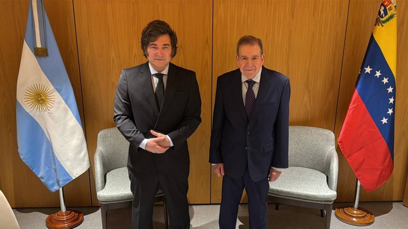 Javier Milei se reuni con el presidente electo de Venezuela, Edmundo Gonzlez Urrutia