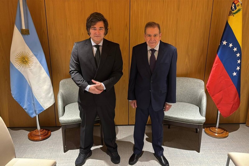 Javier Milei se reunió con el presidente electo de Venezuela, Edmundo González Urrutia