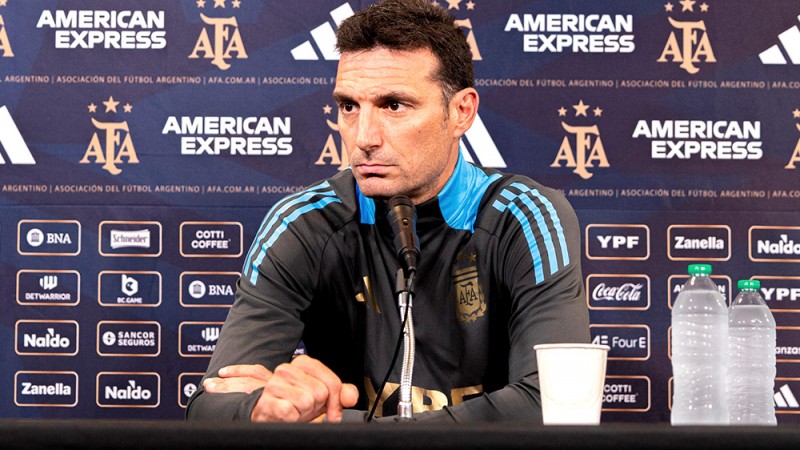 En conferencia, Scaloni reafirma idea de juego y confirma formacin para enfrentar a Colombia