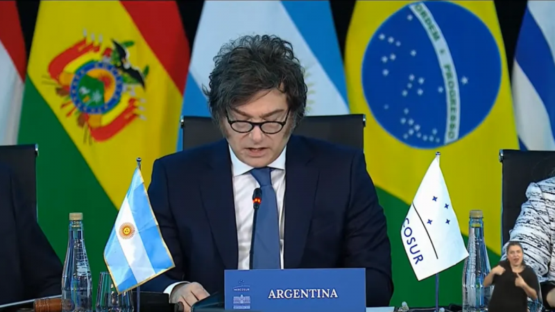La advertencia de Javier Milei al Mercosur