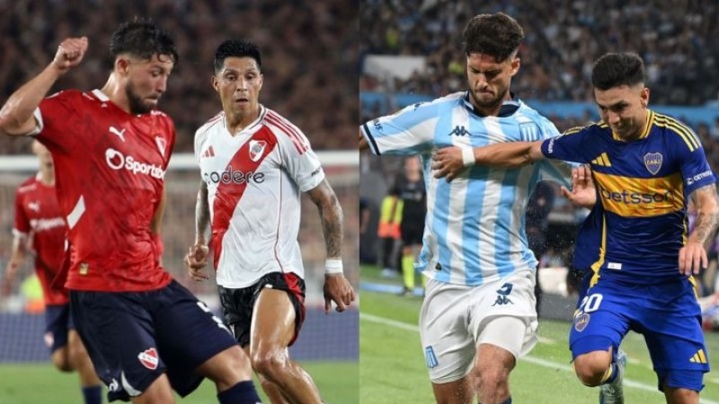 Empates en Boca Juniors-Racing e Independiente-River Plate