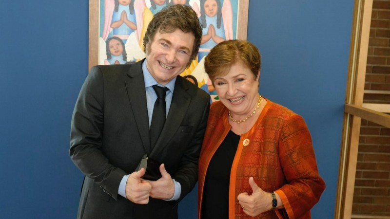 Tras el fuerte respaldo de Trump, Javier Milei se rene con la titular del FMI, Kristalina Georgieva