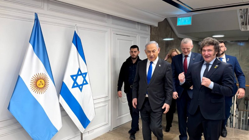 Milei cerr su gira por EEUU con un reunin con su par de Israel, Netanyahu, para ratificar su apoyo a Israel contra Hamas