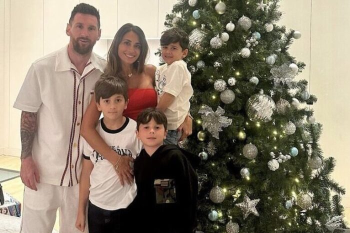 ¡Hermoso! La Navidad de los Messi en Rosario