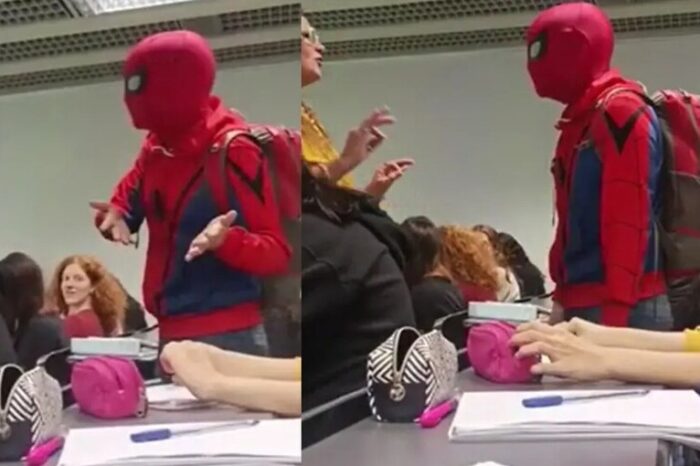 Un estudiante fue disfrazado de "El Hombre Araña" y estallaron las redes
