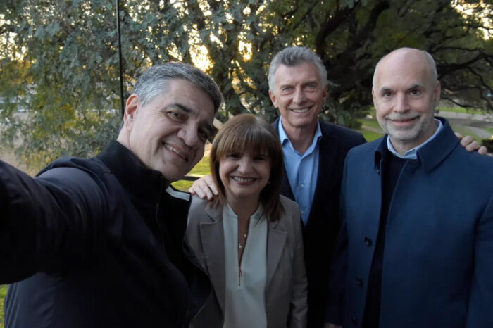 La foto entre Macri, Larreta y Bullrich