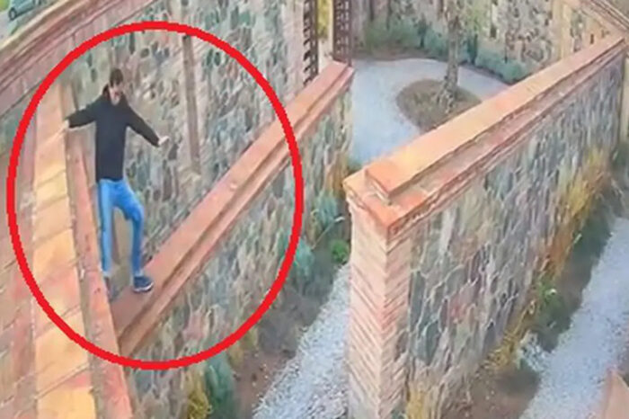 Video: así fue la caída del turista brasileño en una bodega de Luján