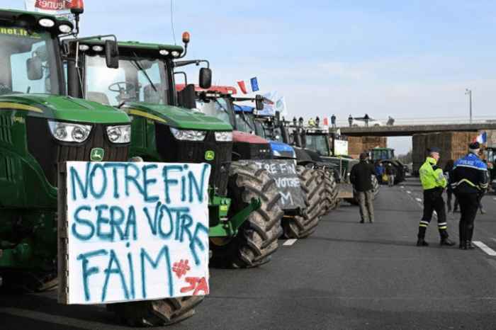 En todo el mundo: agricultores protestan el París